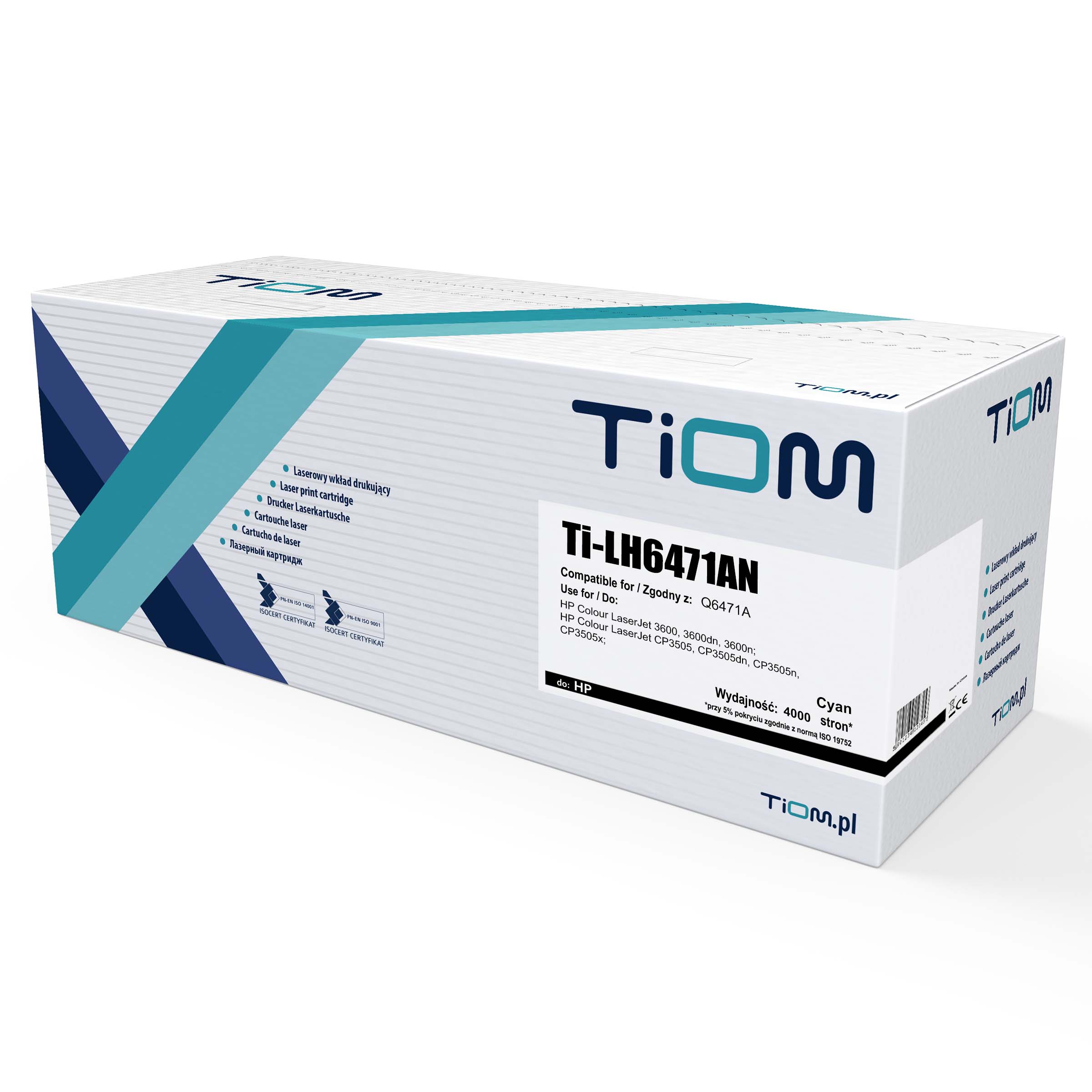 Toner Tiom do HP 502CN | Q6471A | 4000 str. | cyan