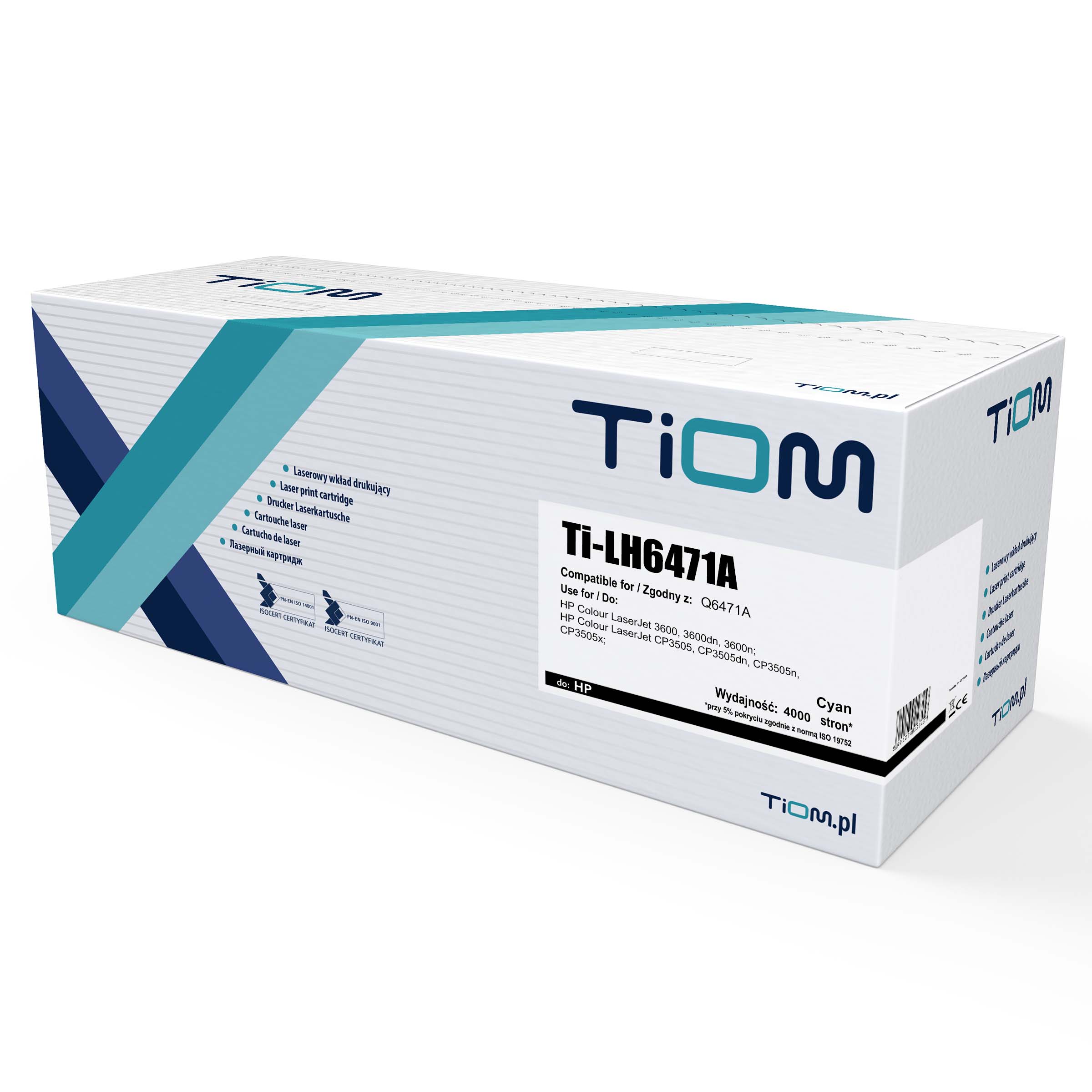 Toner Tiom do HP 502C | Q6471A | 4000 str. | cyan