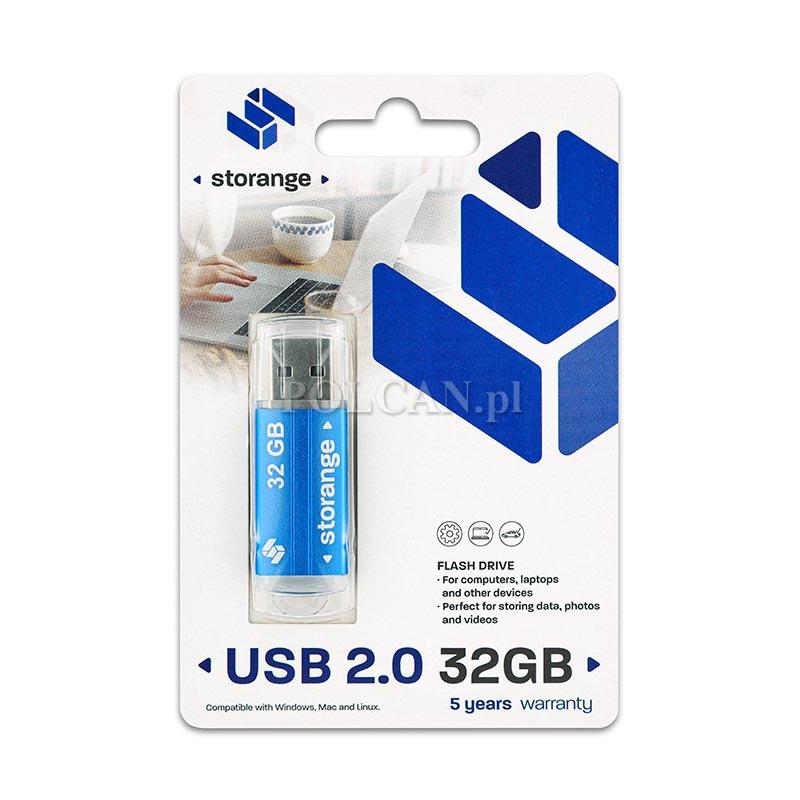 Storange pamięć 32 GB | Basic | USB 2.0 | blue STORANPEN32GBBLUE2.0