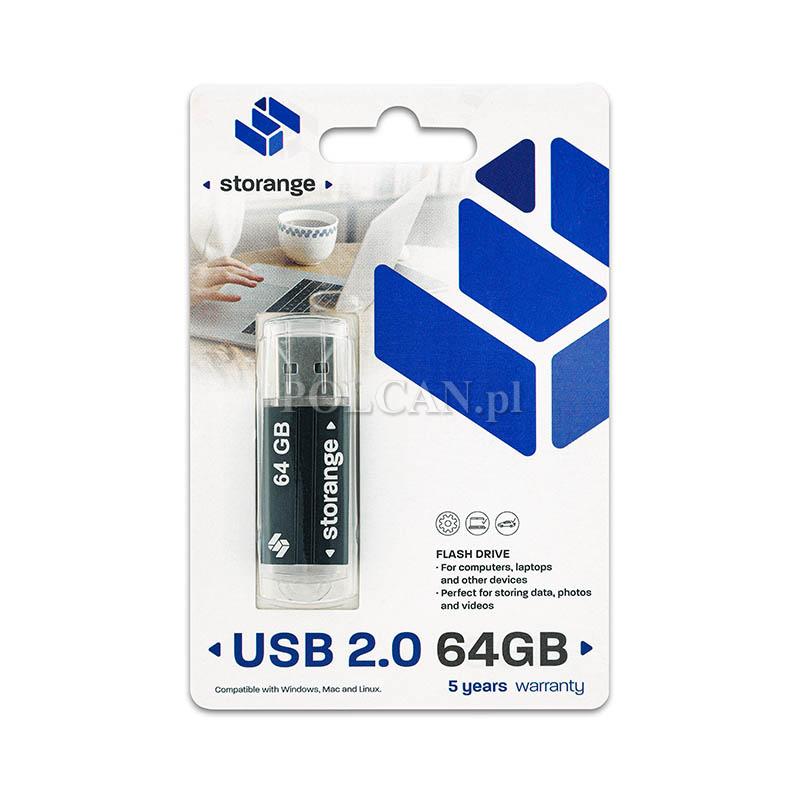 Storange pamięć 64 GB | Basic | USB 2.0 | black  STORANPEN64GBBK2.0