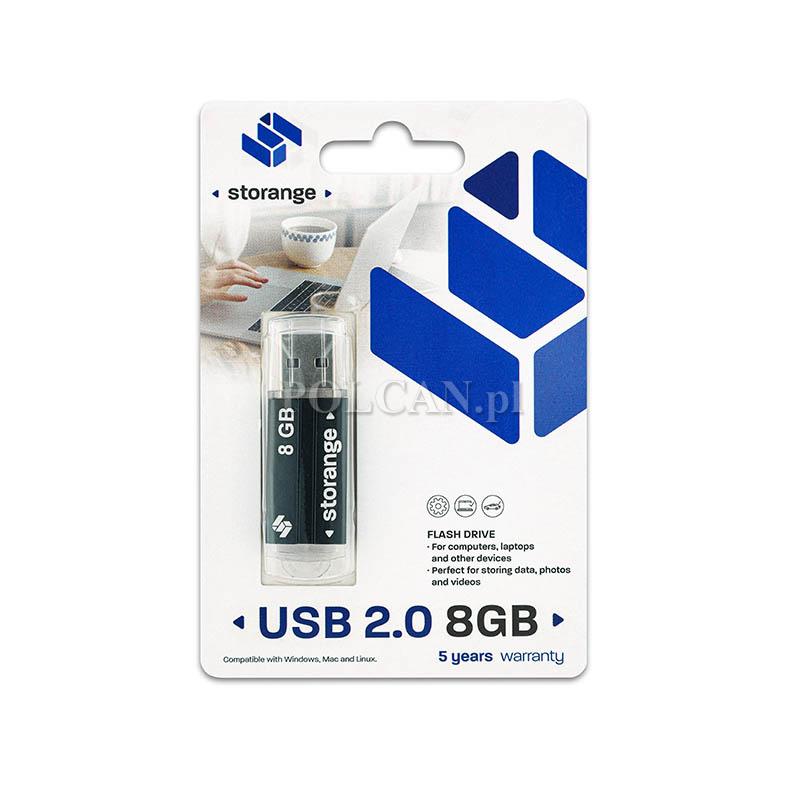 Storange pamięć 8 GB | Basic | USB 2.0 | black STORANPEN8GBBK2.0