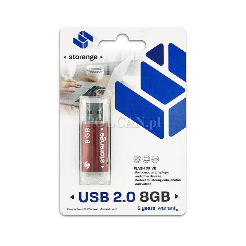 Storange pamięć 8 GB | Basic | USB 2.0 | red STORANPEN8GBRED2.0