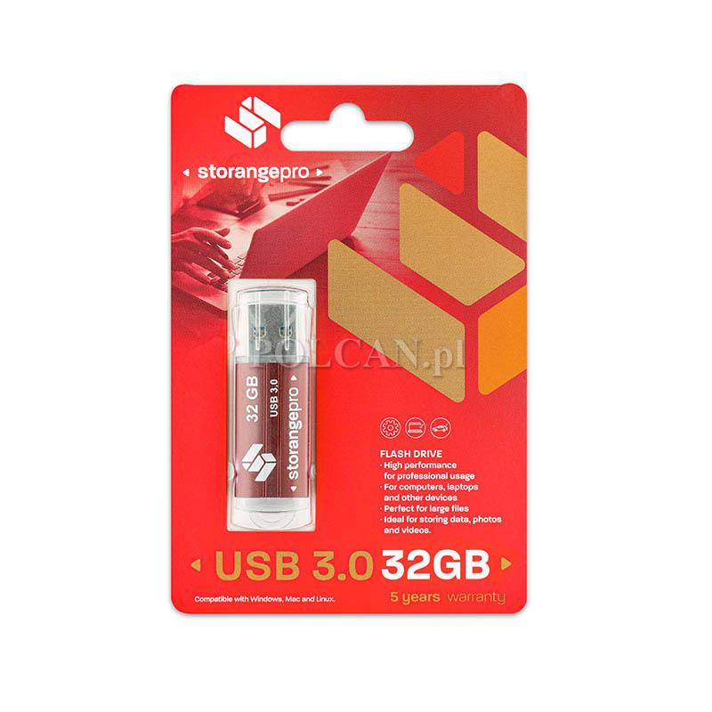 Storange pamięć 32 GB | Basic PRO | USB 3.0 | red STORANPENP32GBRED3.0